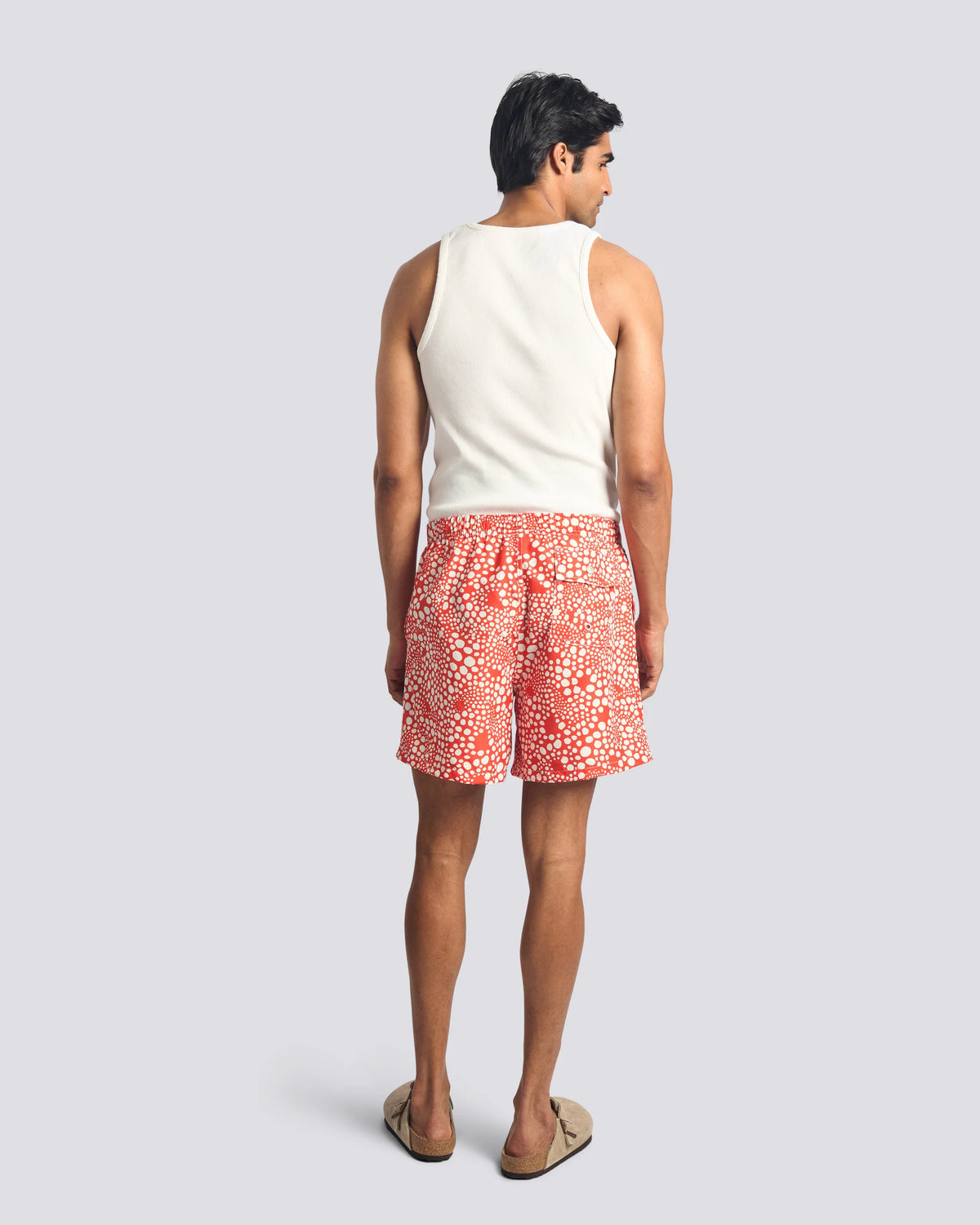 Bather Strawberry Speckle Swim Trunk Red