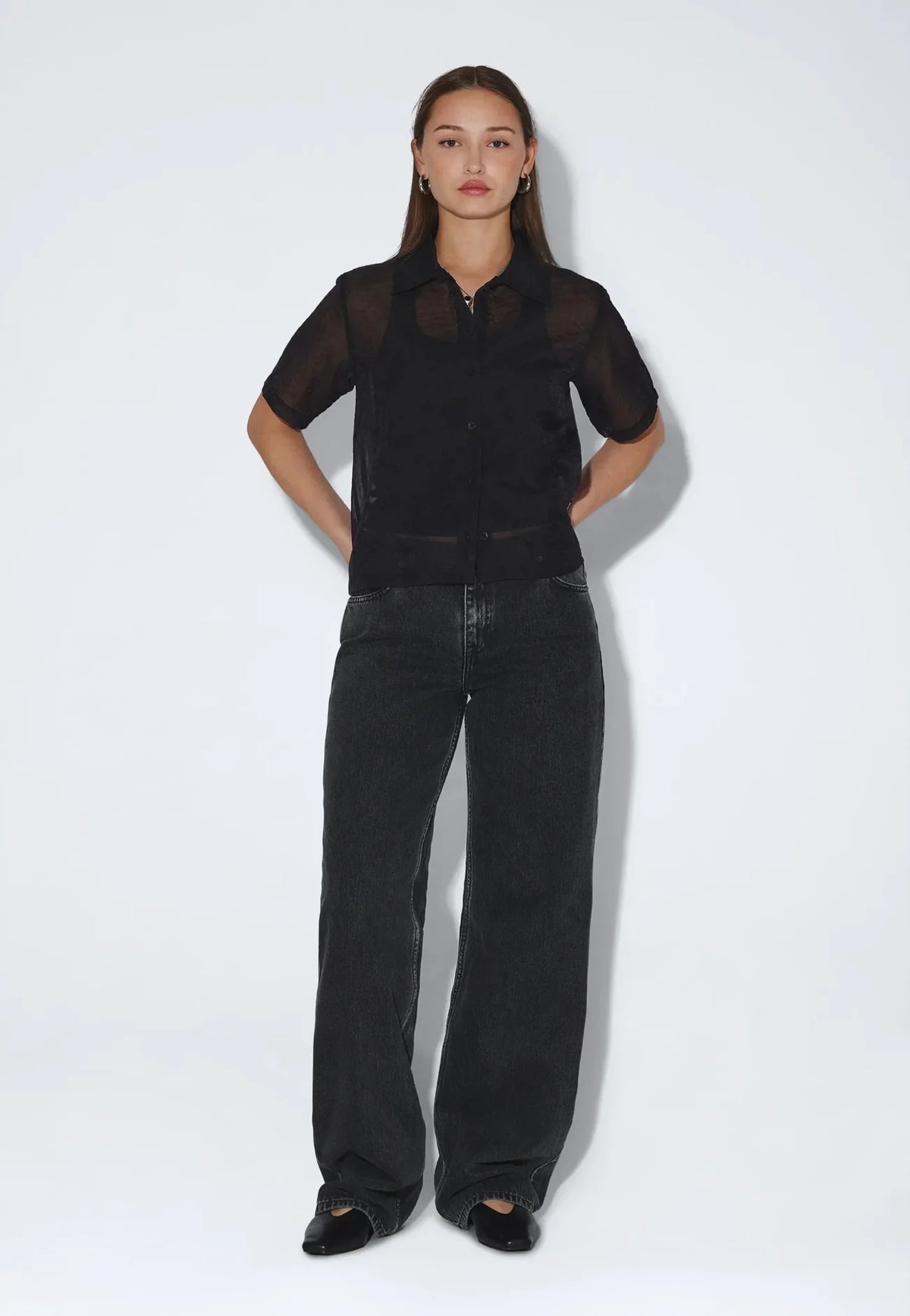 Dr.Denim W Hollow Shirt Black
