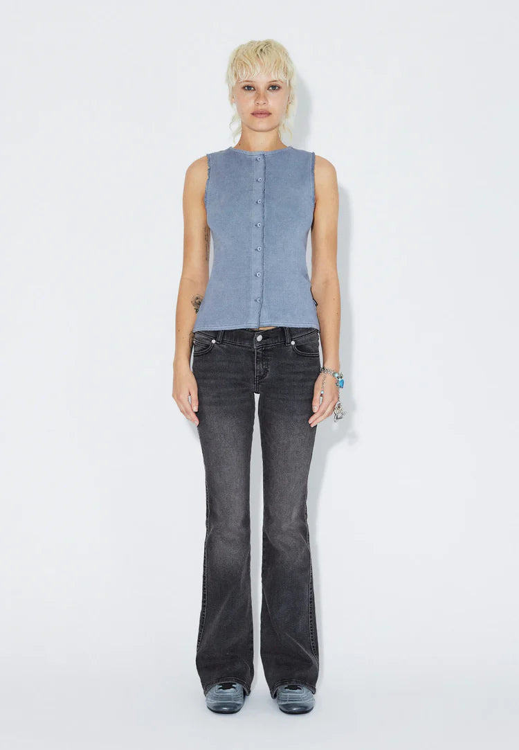 Dr.Denim W Lilja Rib Tank Washed Blue