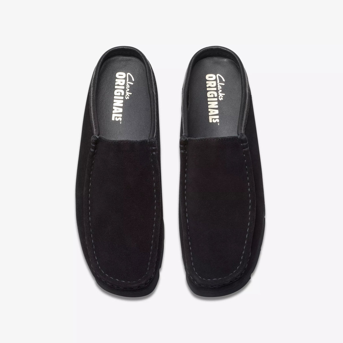 Clarks Wallabee Slip Black Suede