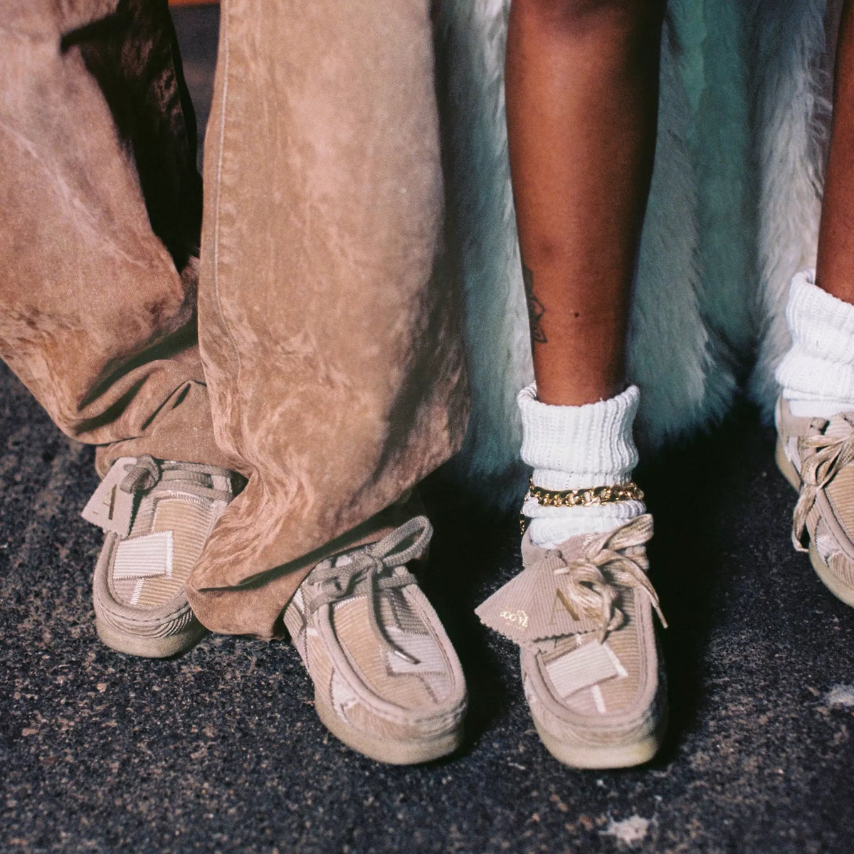 Aleali May X Clarks Originals Wallabee Beige Combination