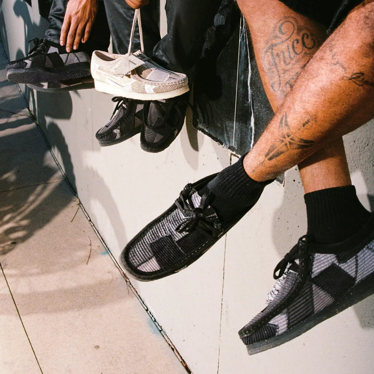 Aleali May X Clarks Originals Wallabee Grey Combination