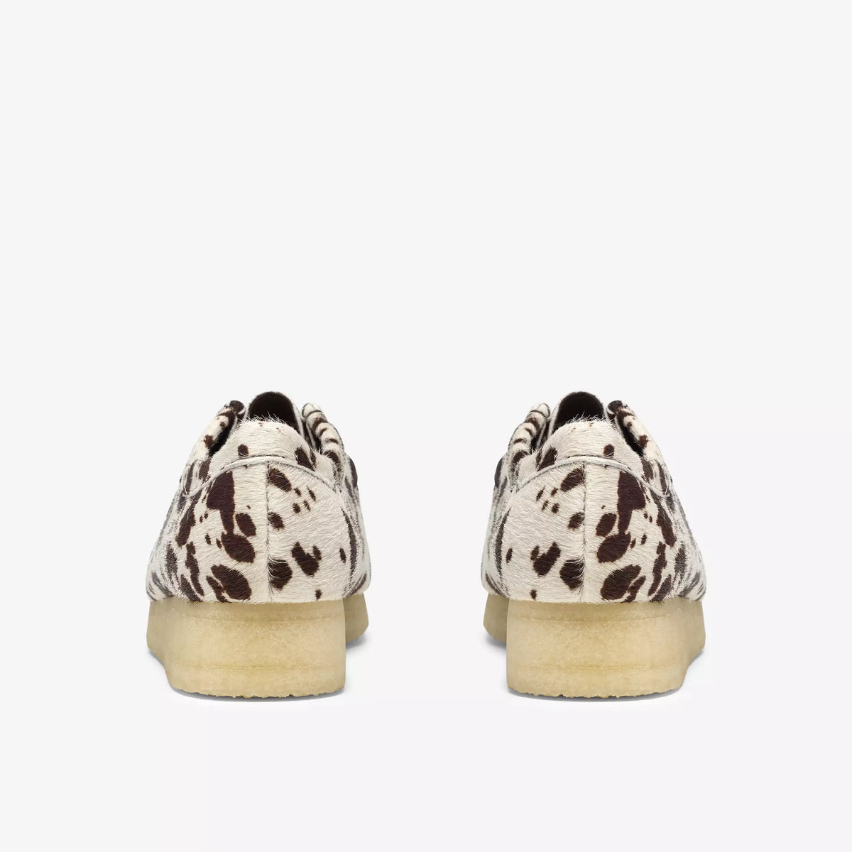 Clarks Wallabee Brown Cow Print