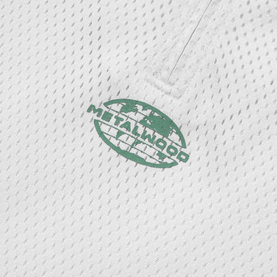 Metalwood Quarter Zip Jersey Polo Natural