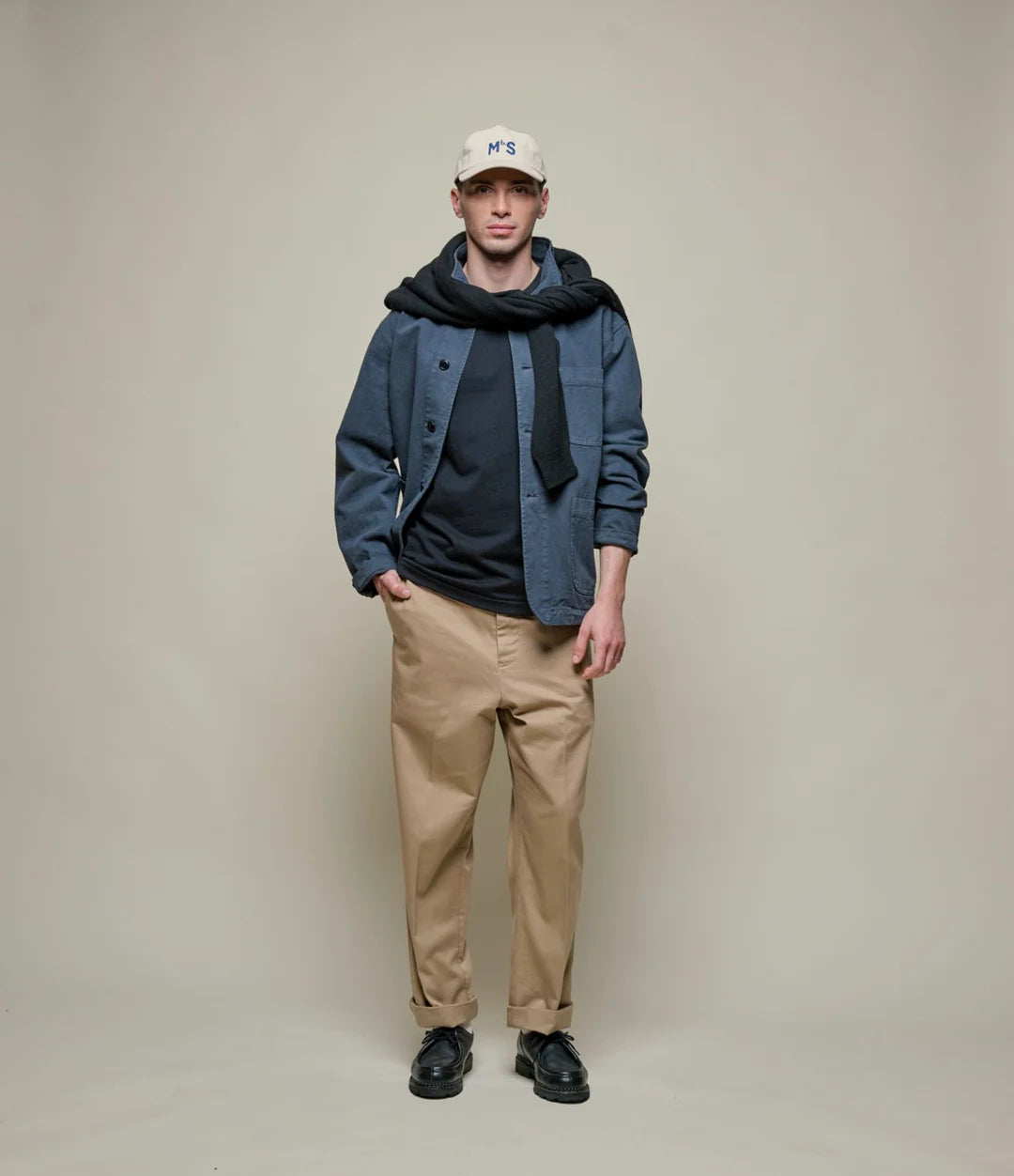 Merz B.Schwanen Vintage Machine Refined Classic Fit T-Shirt Deep Black