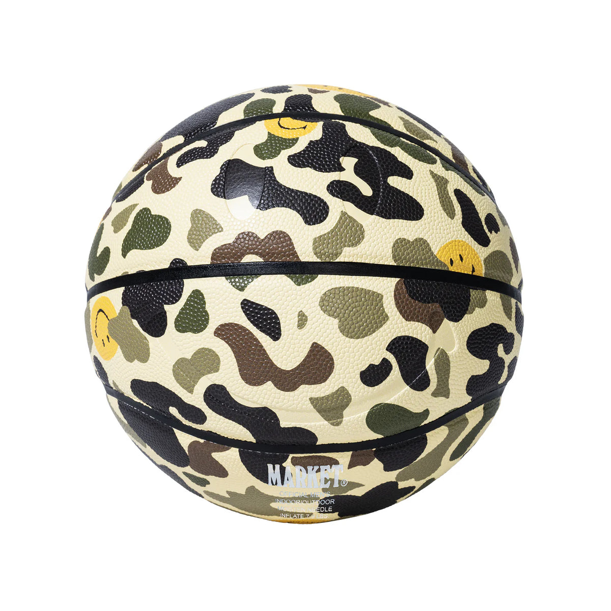 Market Smiley Camo Basketball - Woodland