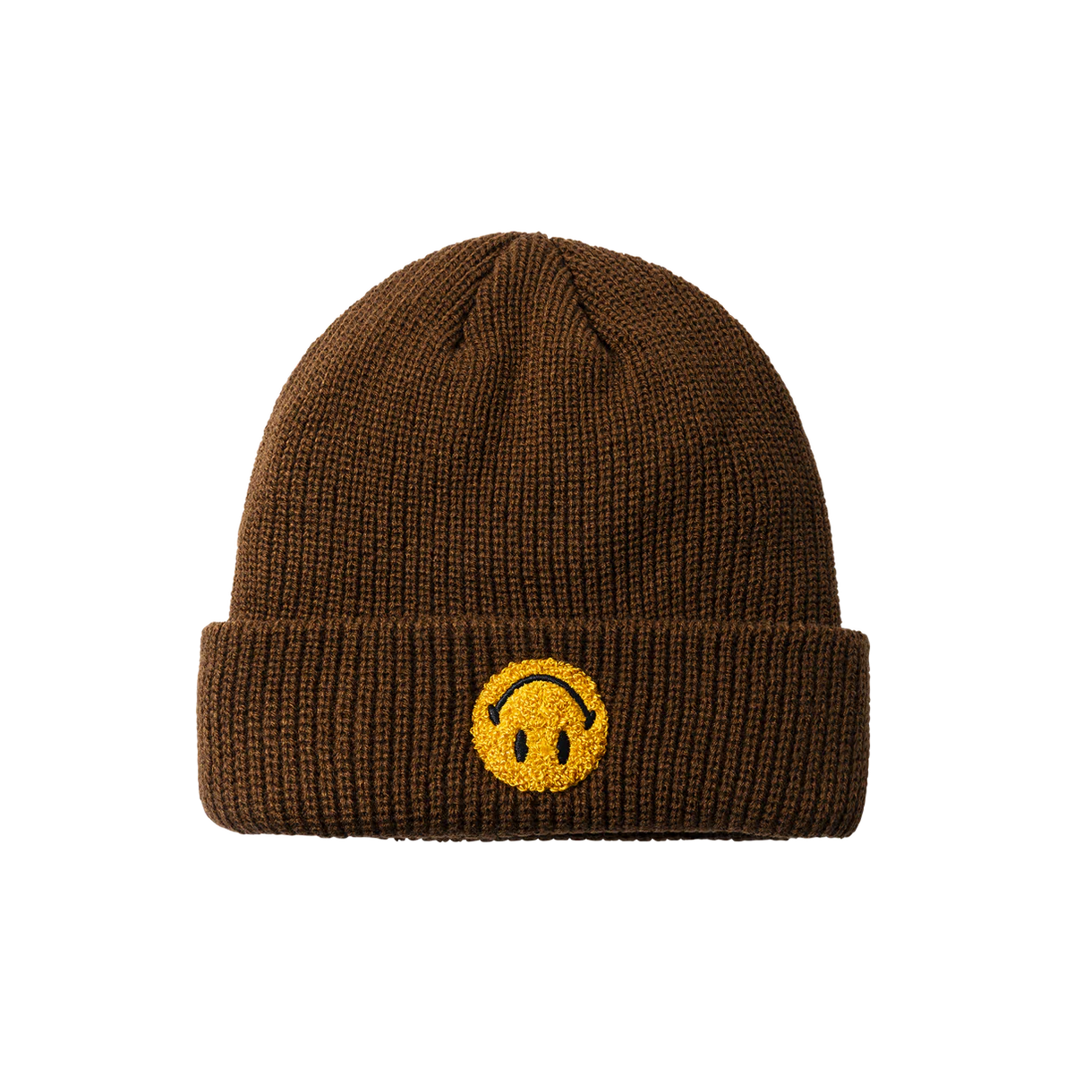 SMILEY UPSIDE DOWN BEANIE - ACORN