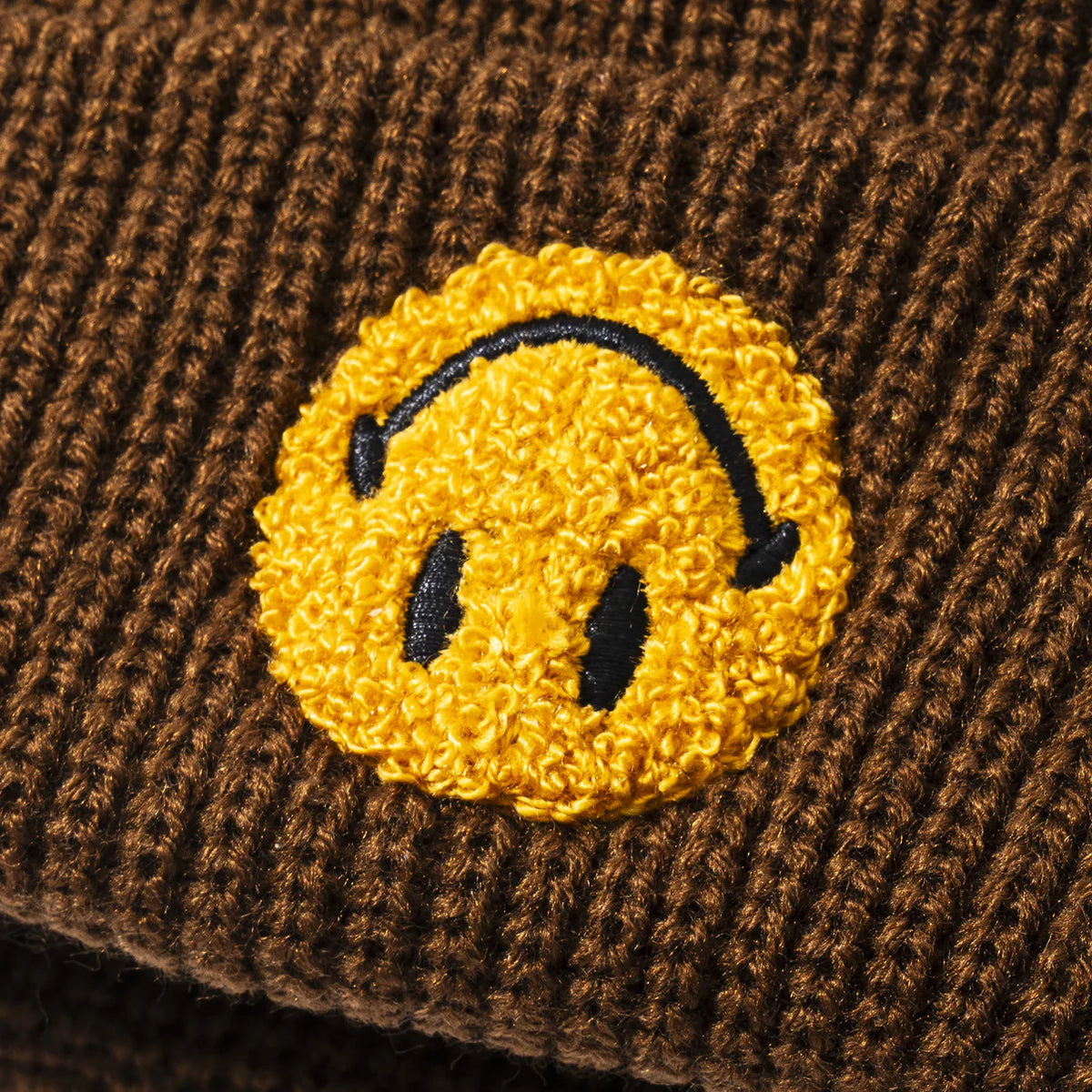 SMILEY UPSIDE DOWN BEANIE - ACORN