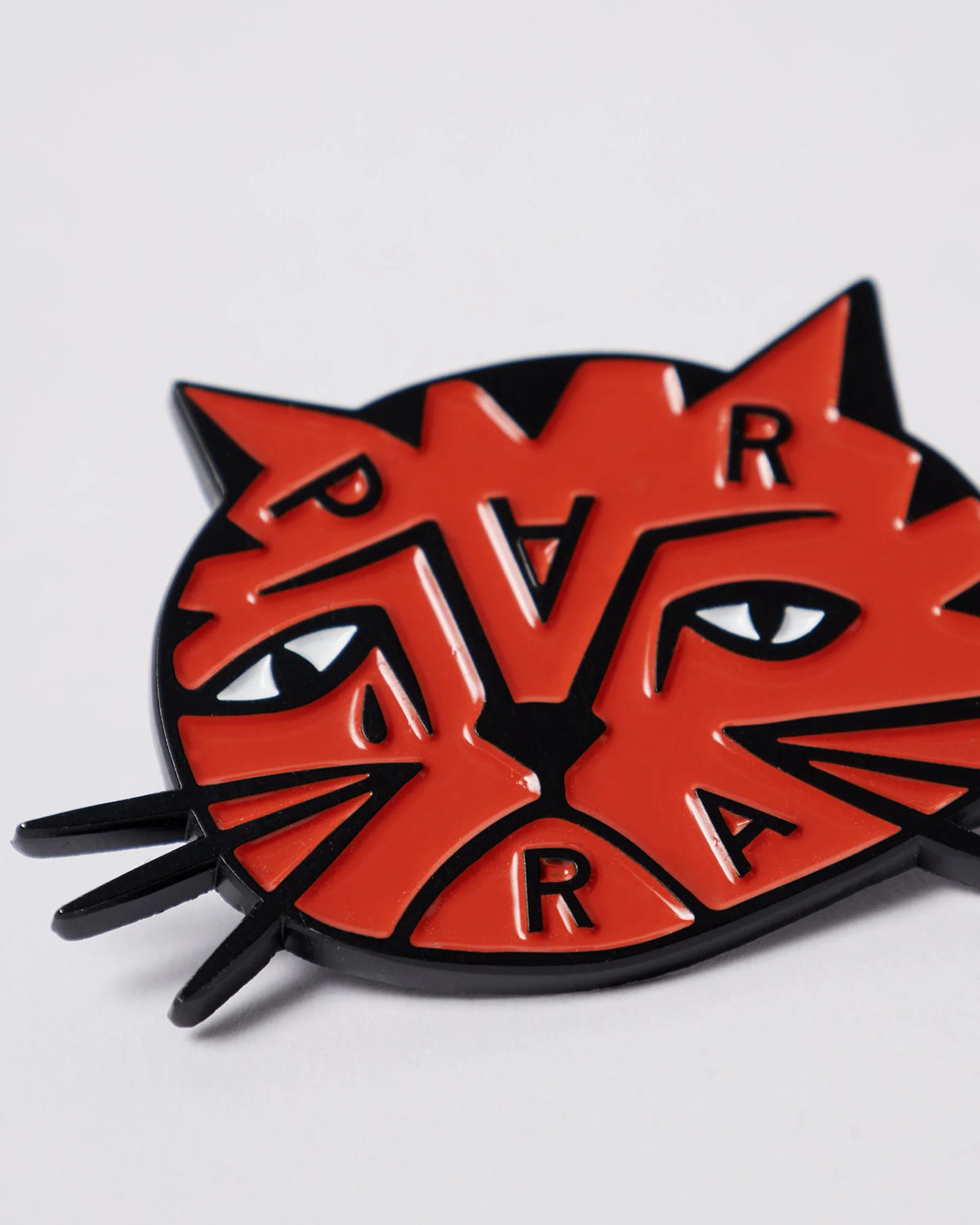 Parra Sad Cat Enamel Pin Orange