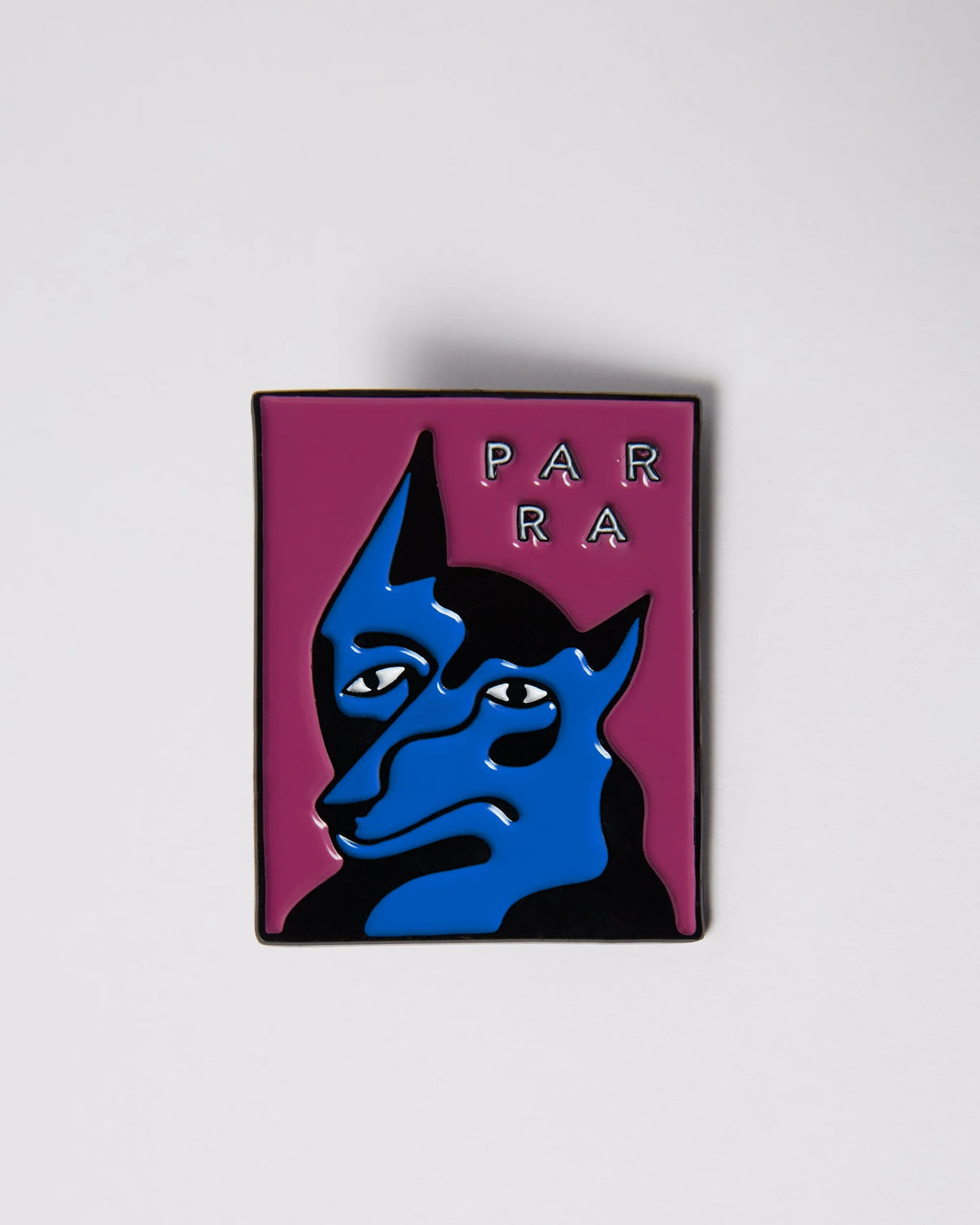 Parra Dogface Enamel Pin - Washed Magenta