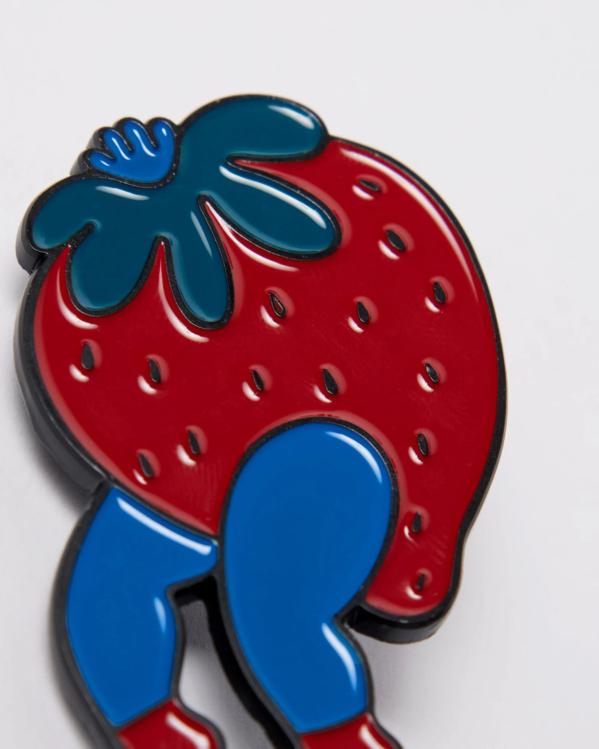 Parra Stupid Strawberry Enamel Pin Red