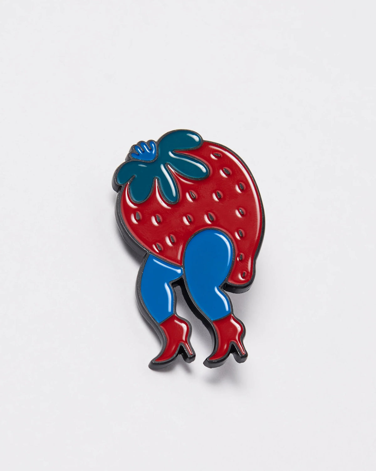 Parra Stupid Strawberry Enamel Pin Red
