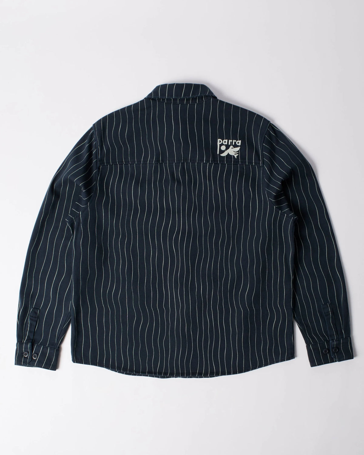 Parra Meandering Lines Shirt Navy Blue