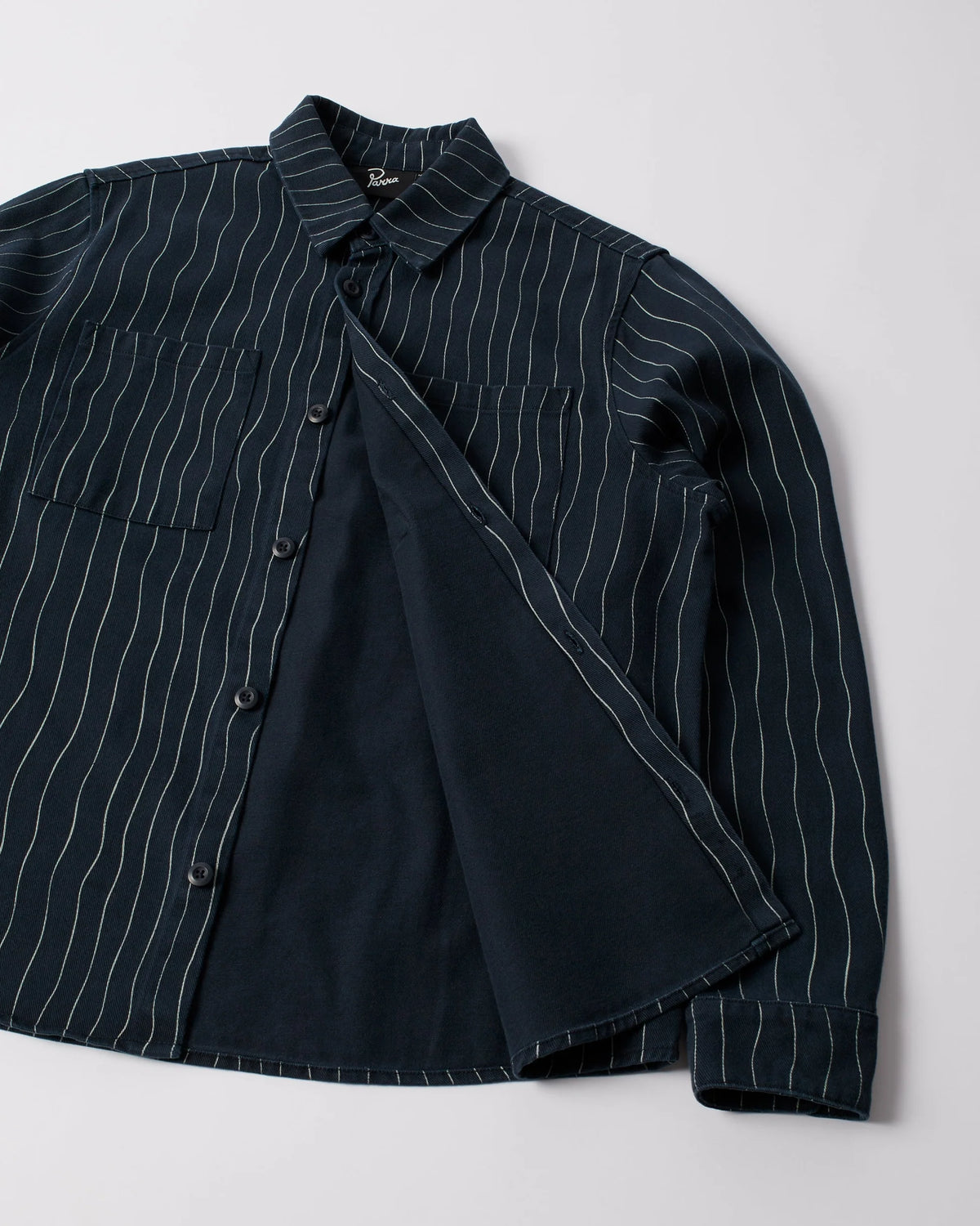 Parra Meandering Lines Shirt Navy Blue