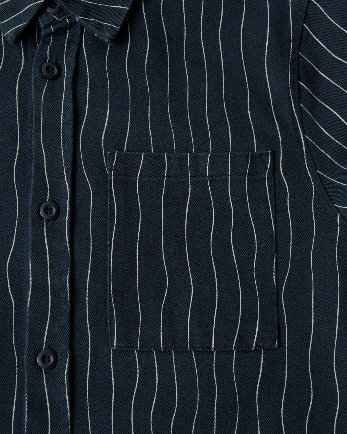 Parra Meandering Lines Shirt Navy Blue