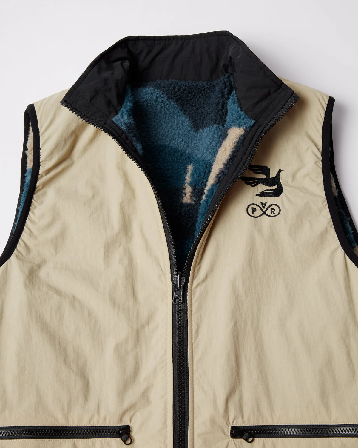 Parra Infinite Bird Reversible Vest Navy Blue