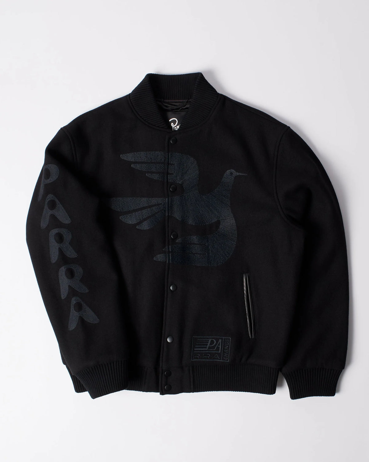Parra Not Movie Quality Varsity Jacket Black