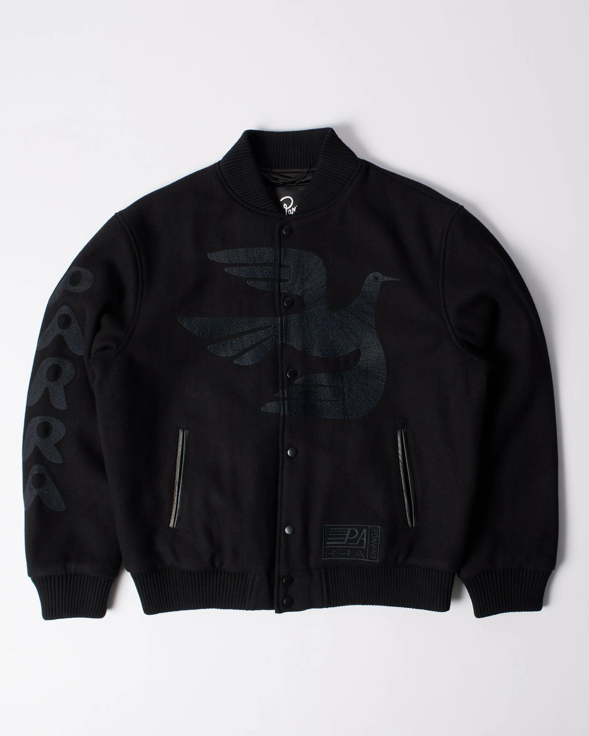 Parra Not Movie Quality Varsity Jacket Black
