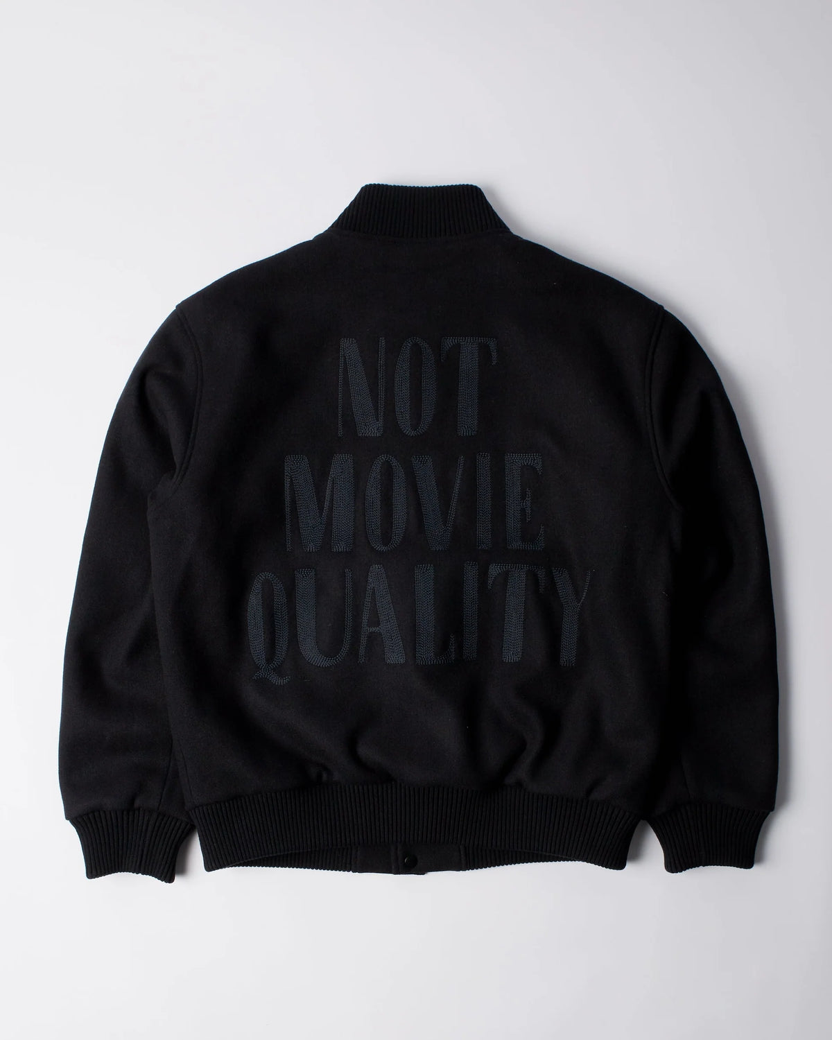 Parra Not Movie Quality Varsity Jacket Black