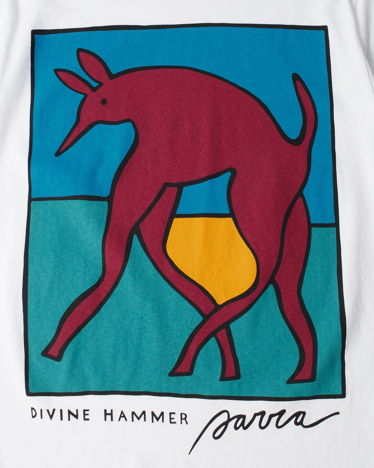 Parra Bear Dog Hammer T-Shirt White 