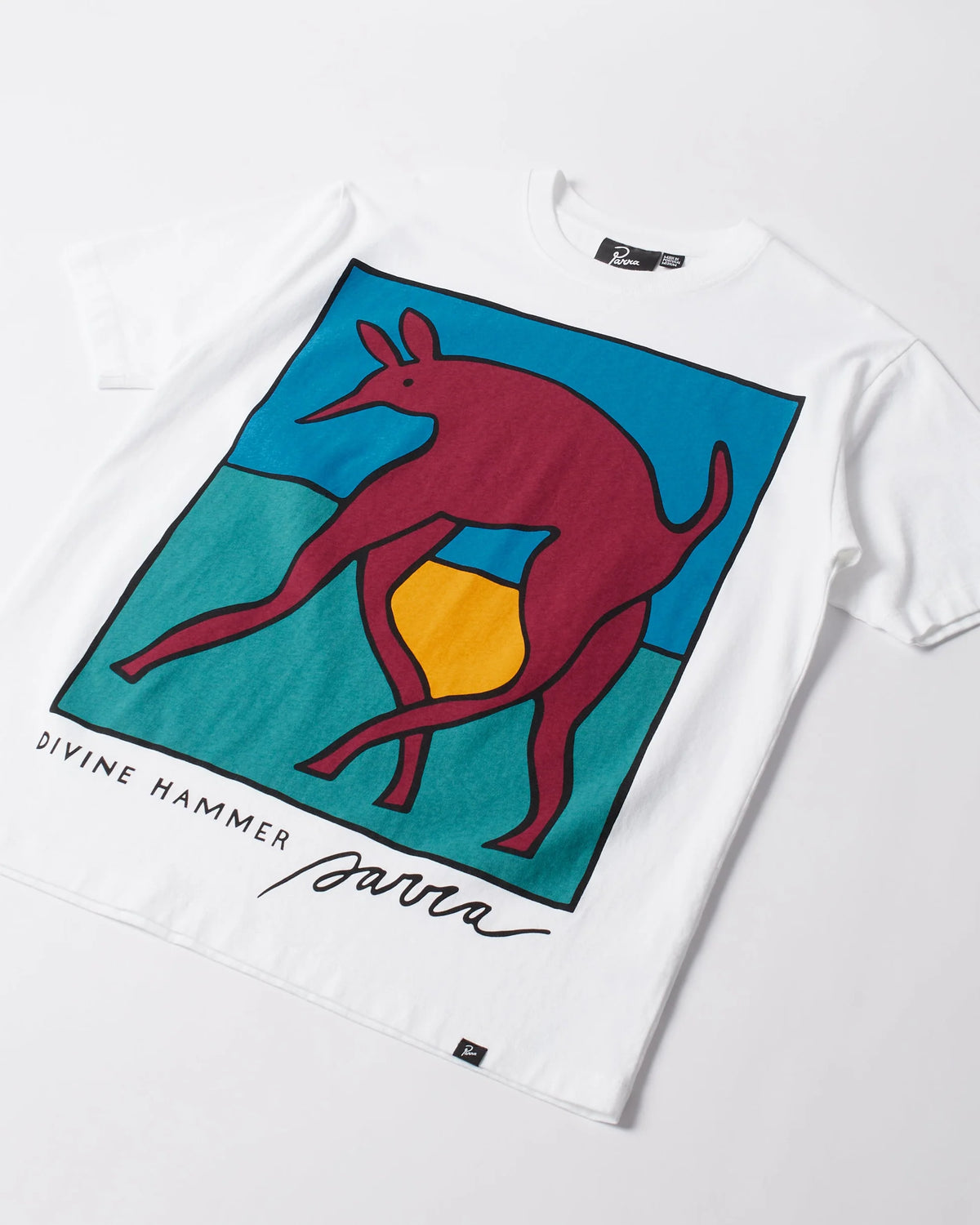 Parra Bear Dog Hammer T-Shirt White 