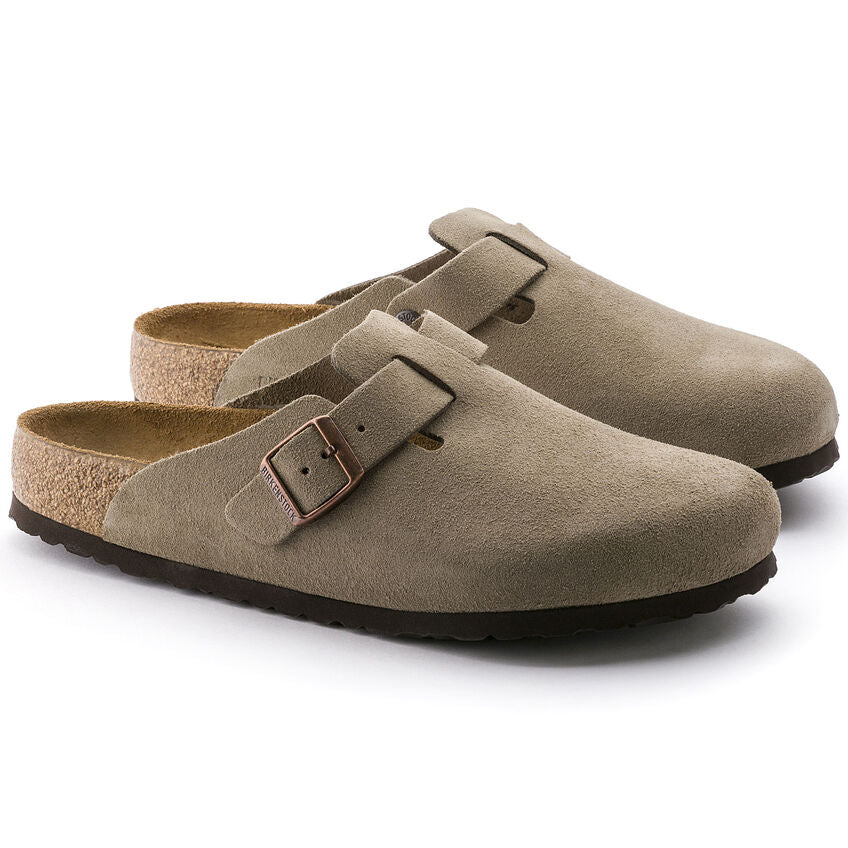 BOSTON SOFT FOOTBED SUEDE - TAUPE I BIRKENSTOCK - Momentum Clothing