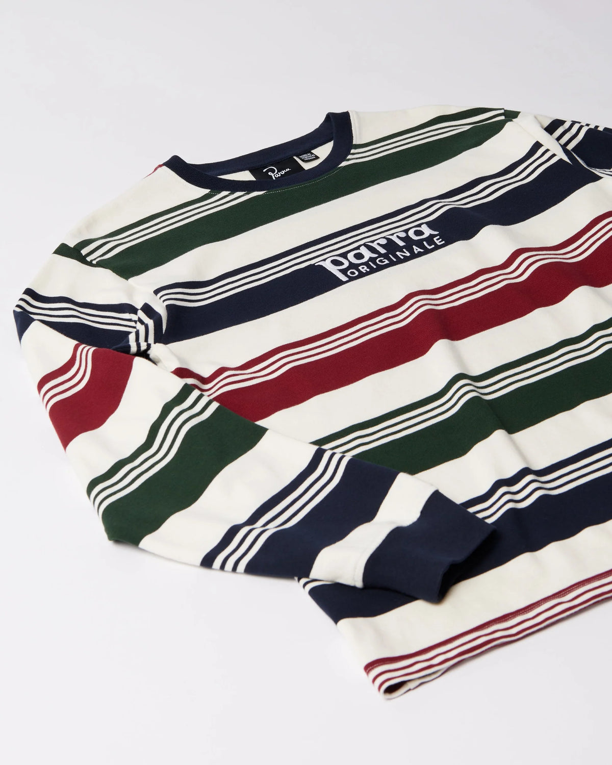 Parra Original Strip Long Sleeve T-Shirt Pine Green
