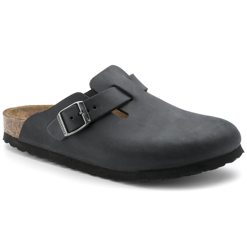 BOSTON OILED LEATHER - BLACK I BIRKENSTOCK - Momentum Clothing