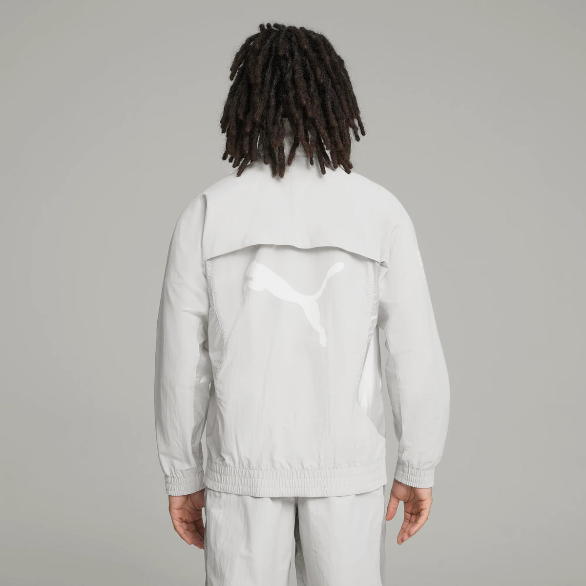 PUMA X PLEASURES CELLERATOR TRACK JACKET - GLACIAL GRAY I