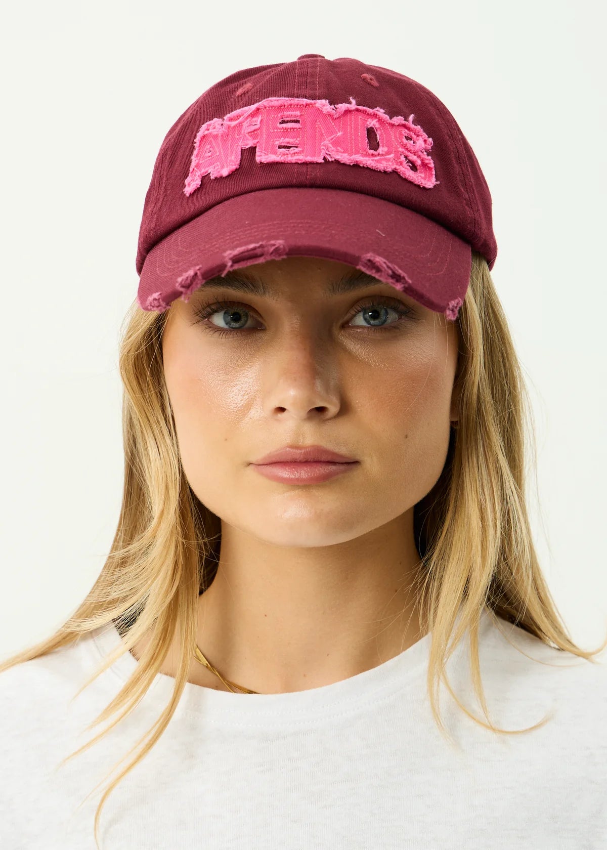 Afends Wonders Panelled Cap Burgundy