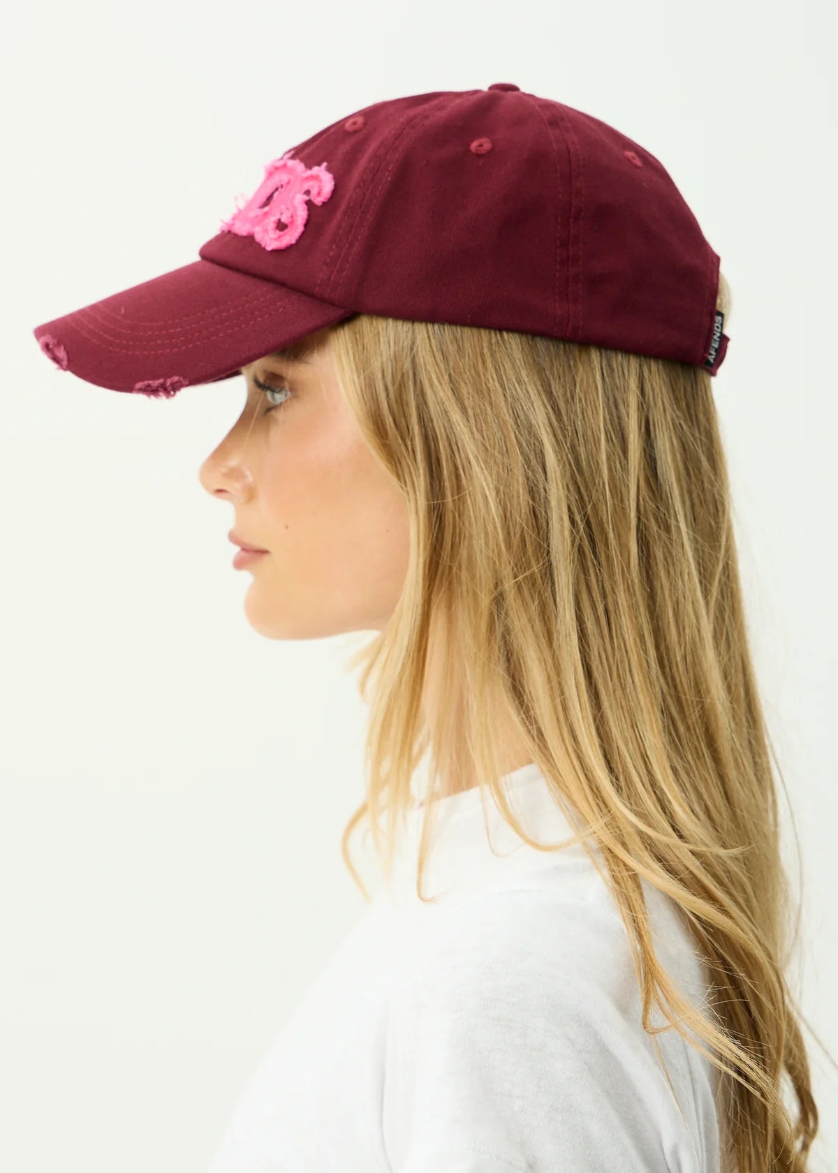 Afends Wonders Panelled Cap Burgundy