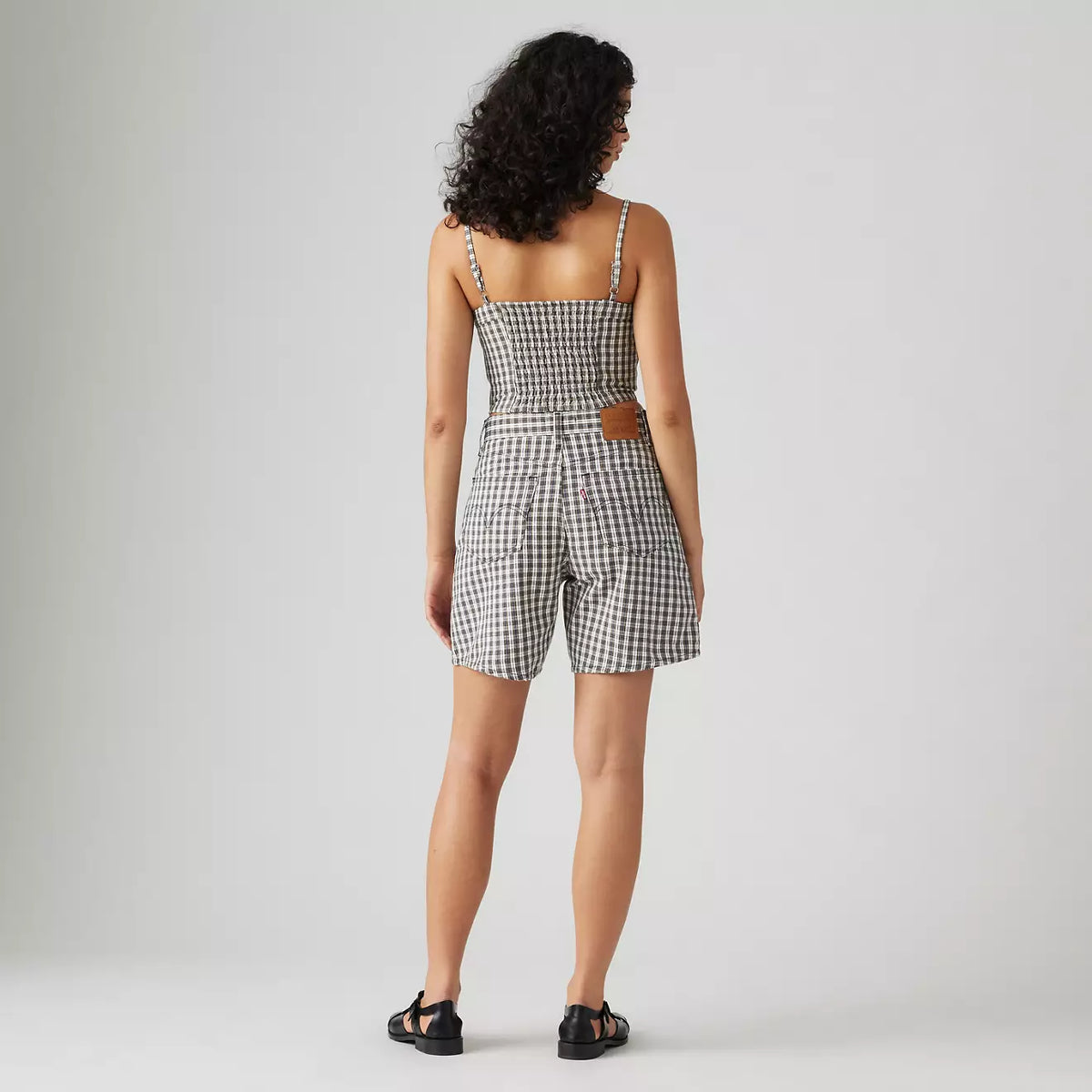 Levi's W High Baggy Short Milo Plaid