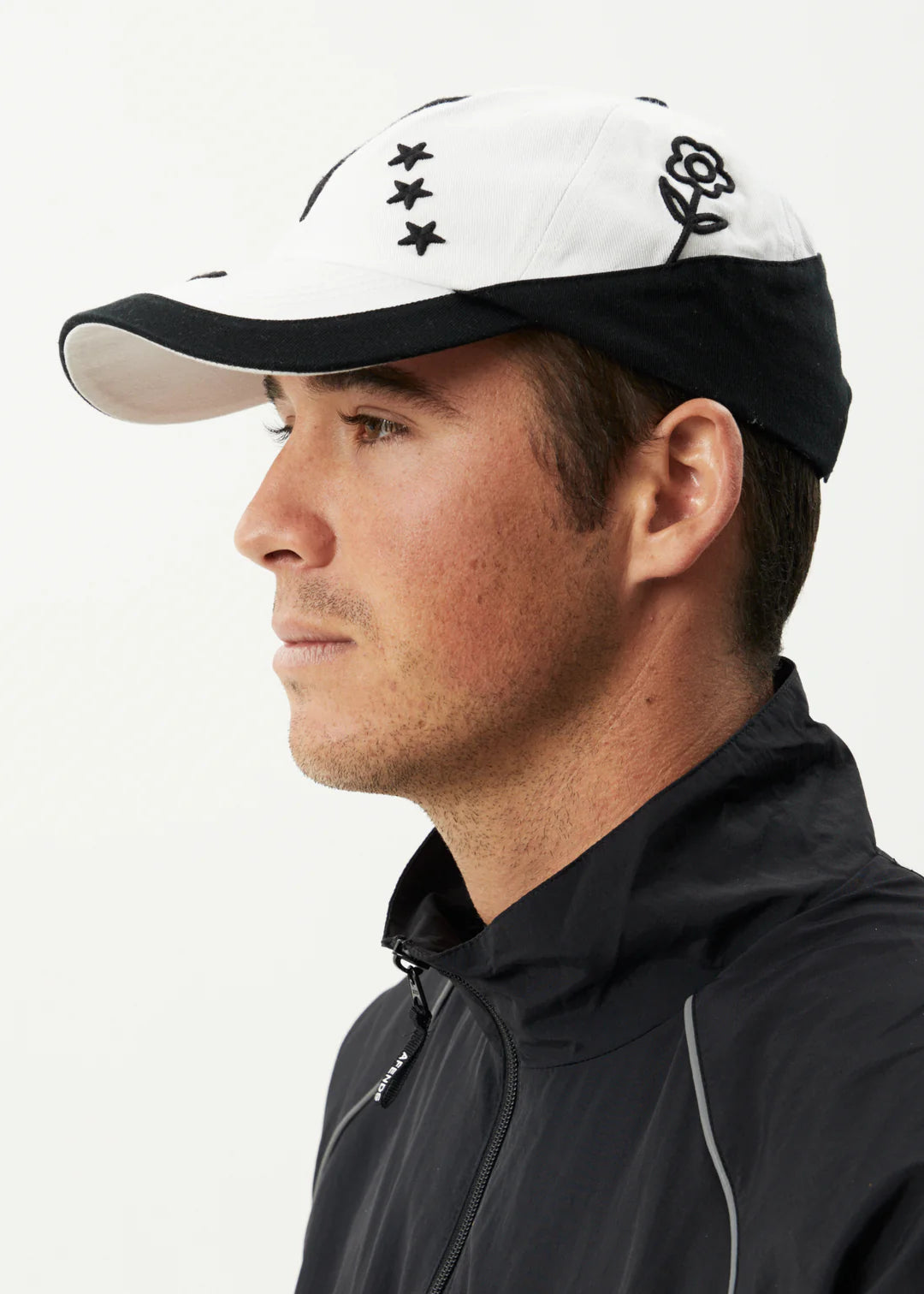 Afends Games Panelled Cap White/Black