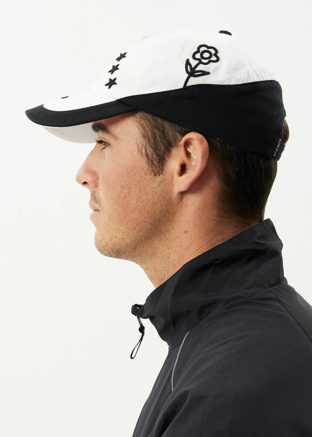 Afends Games Panelled Cap White/Black
