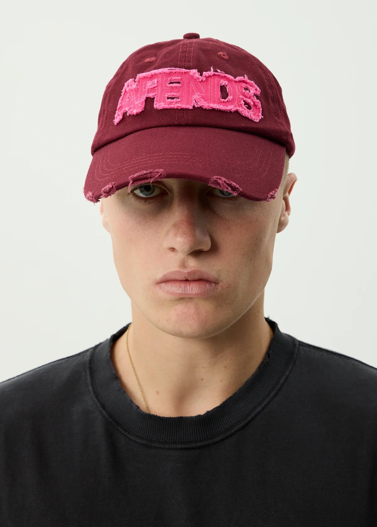 Afends Wonders Panelled Cap Burgundy