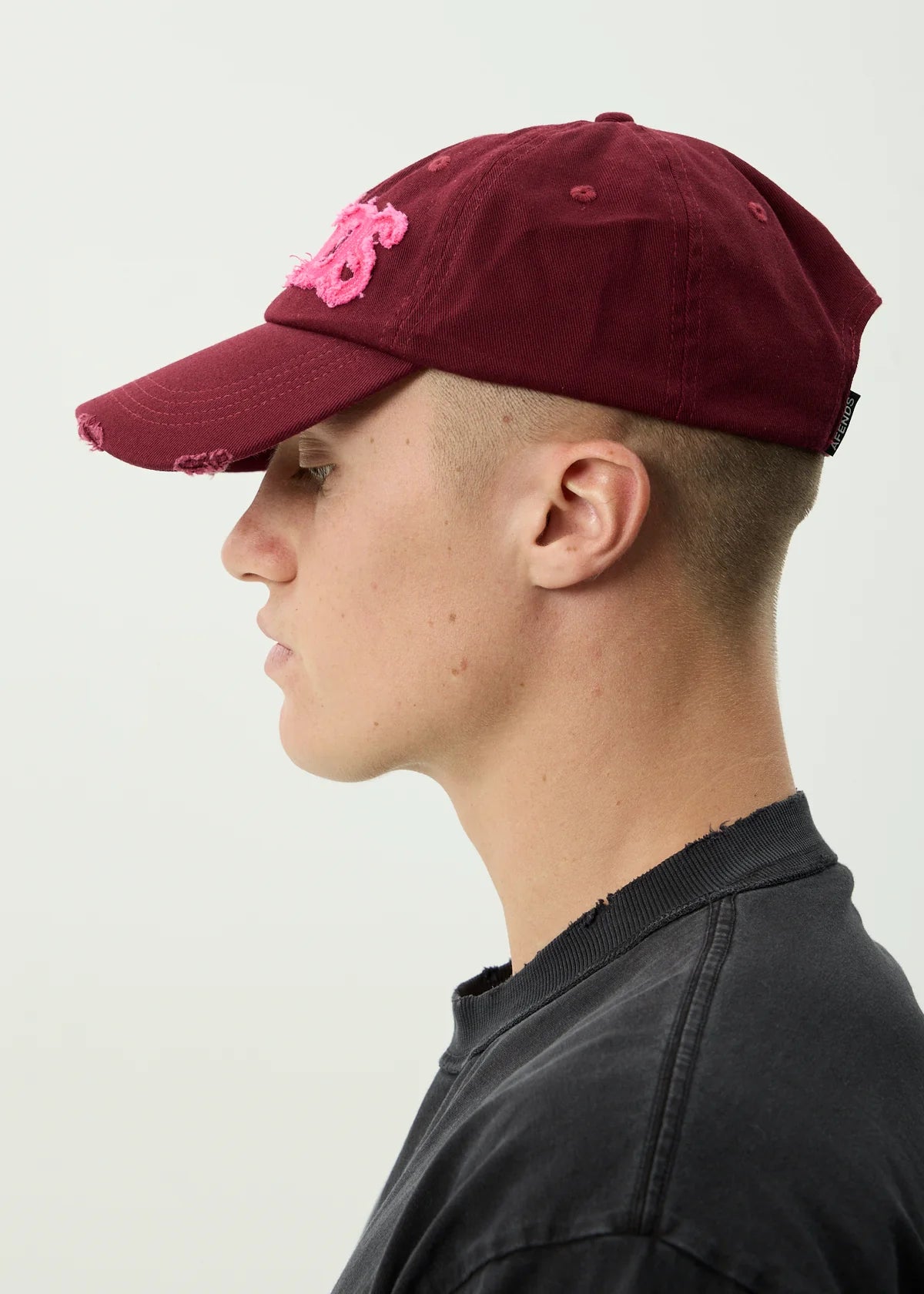 Afends Wonders Panelled Cap Burgundy