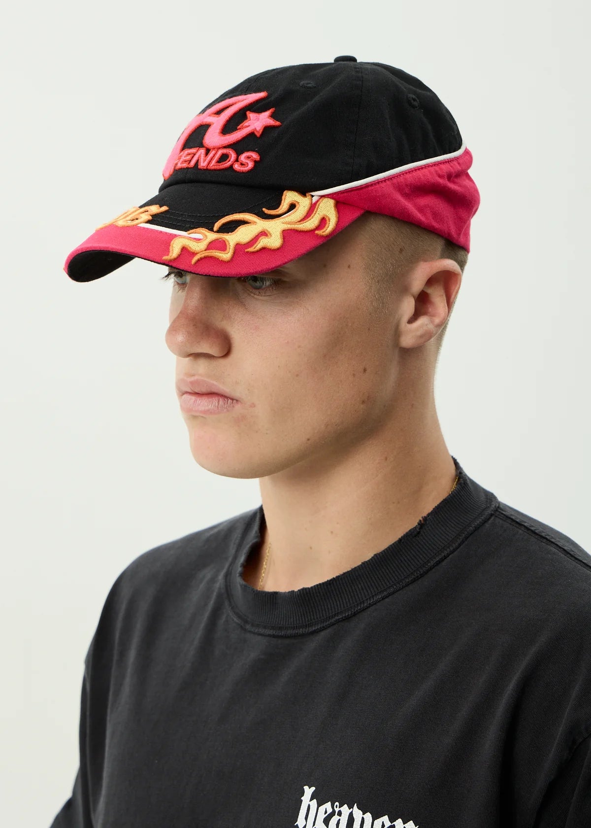 Afends Derby Panelled Cap Black