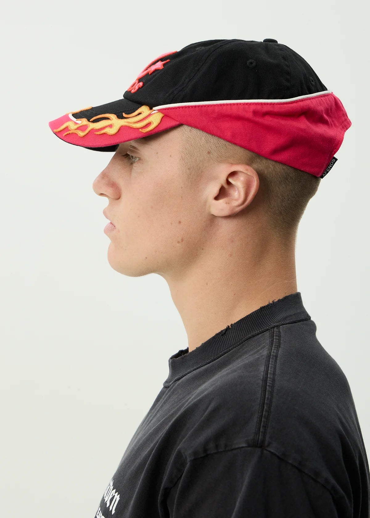 Afends Derby Panelled Cap Black