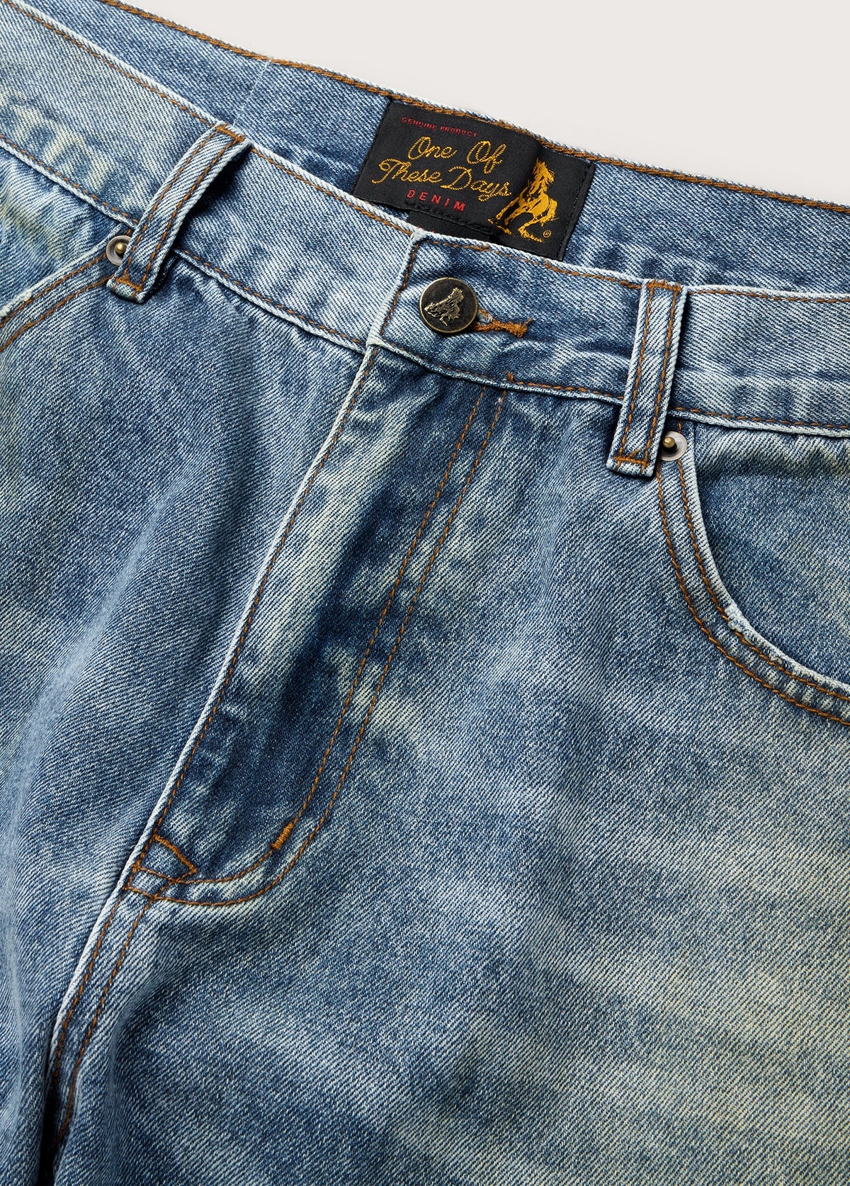 One of These Days All Over Print Straight Leg Jeans