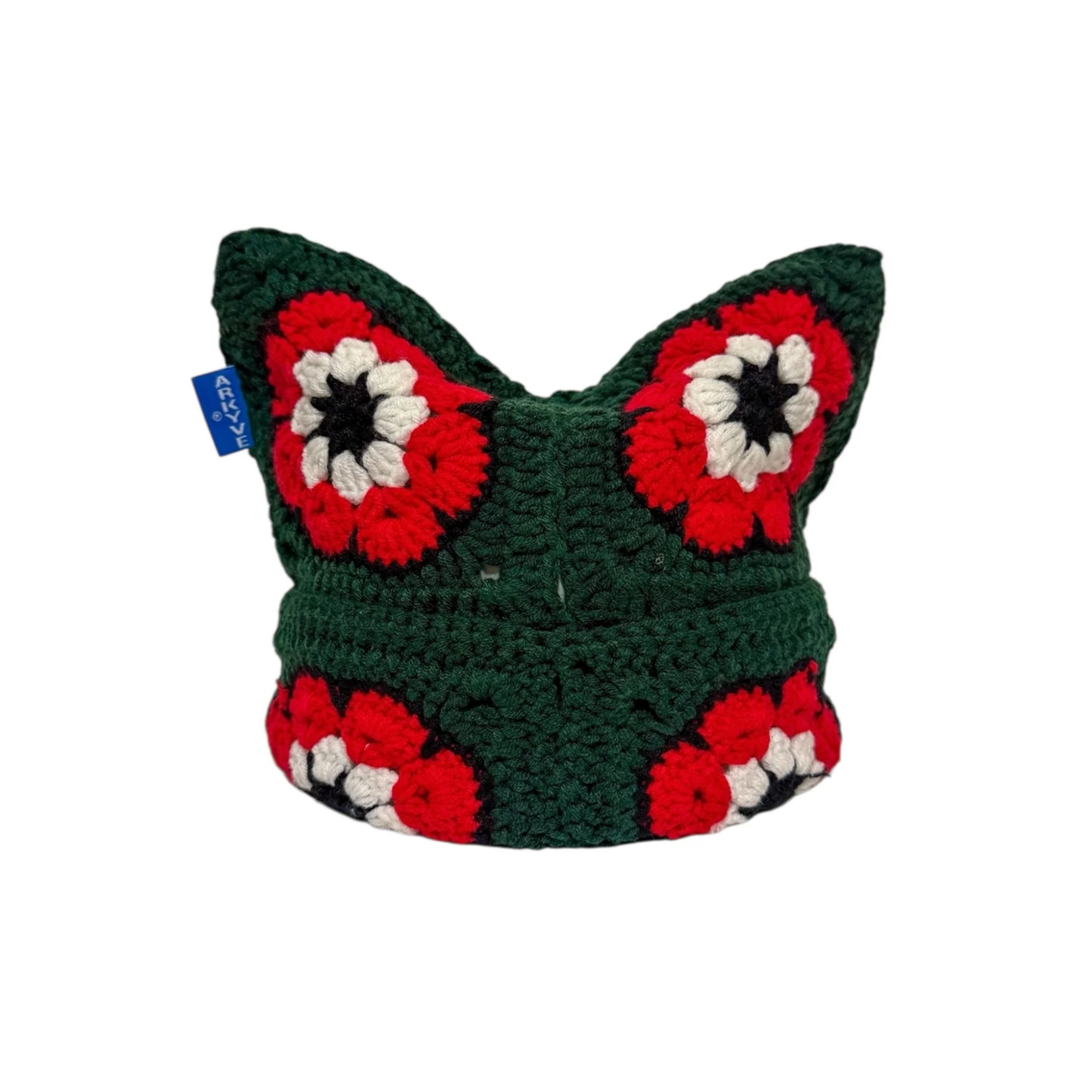 ARKYVE Holly Bloom Crochet Cat Hat
