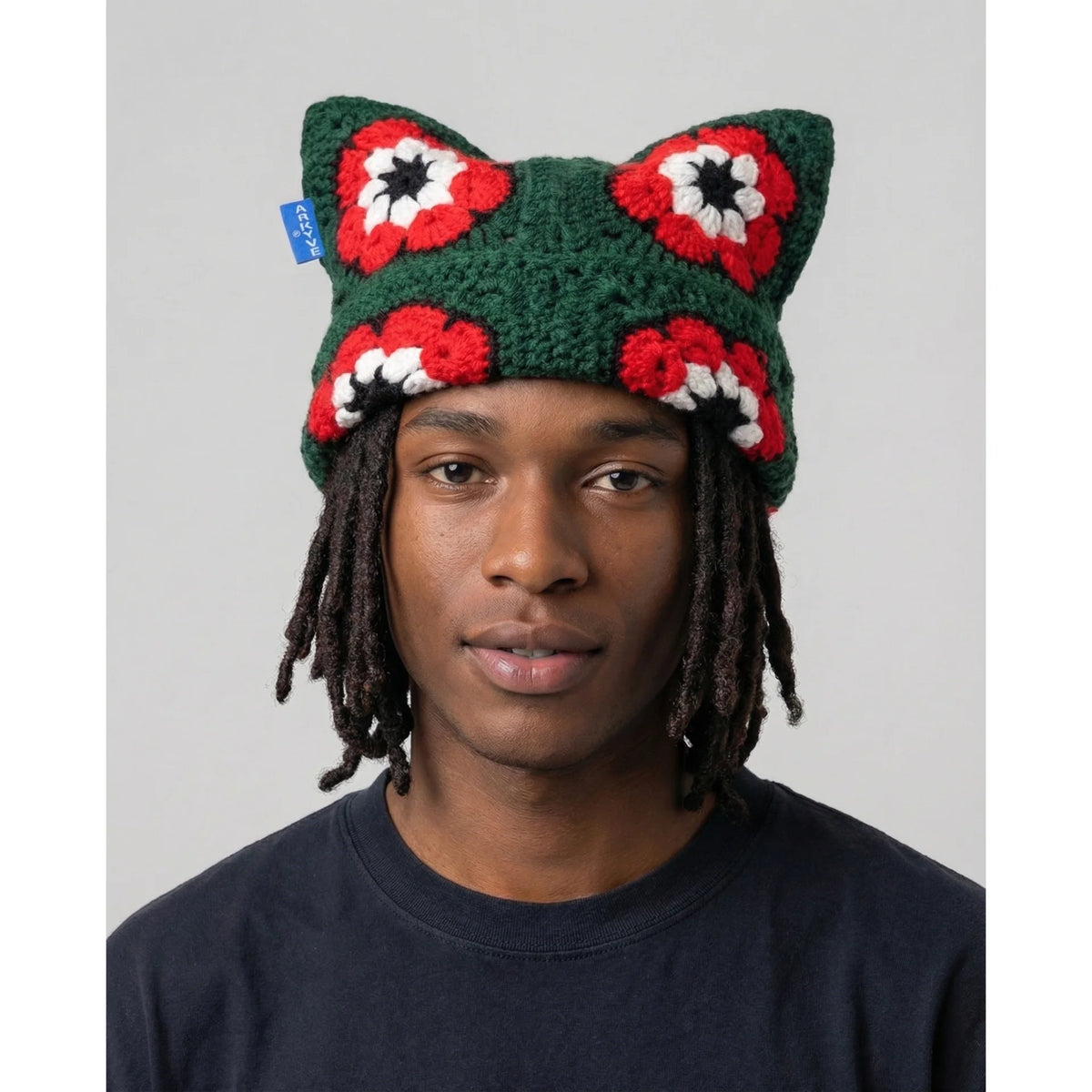 ARKYVE Holly Bloom Crochet Cat Hat