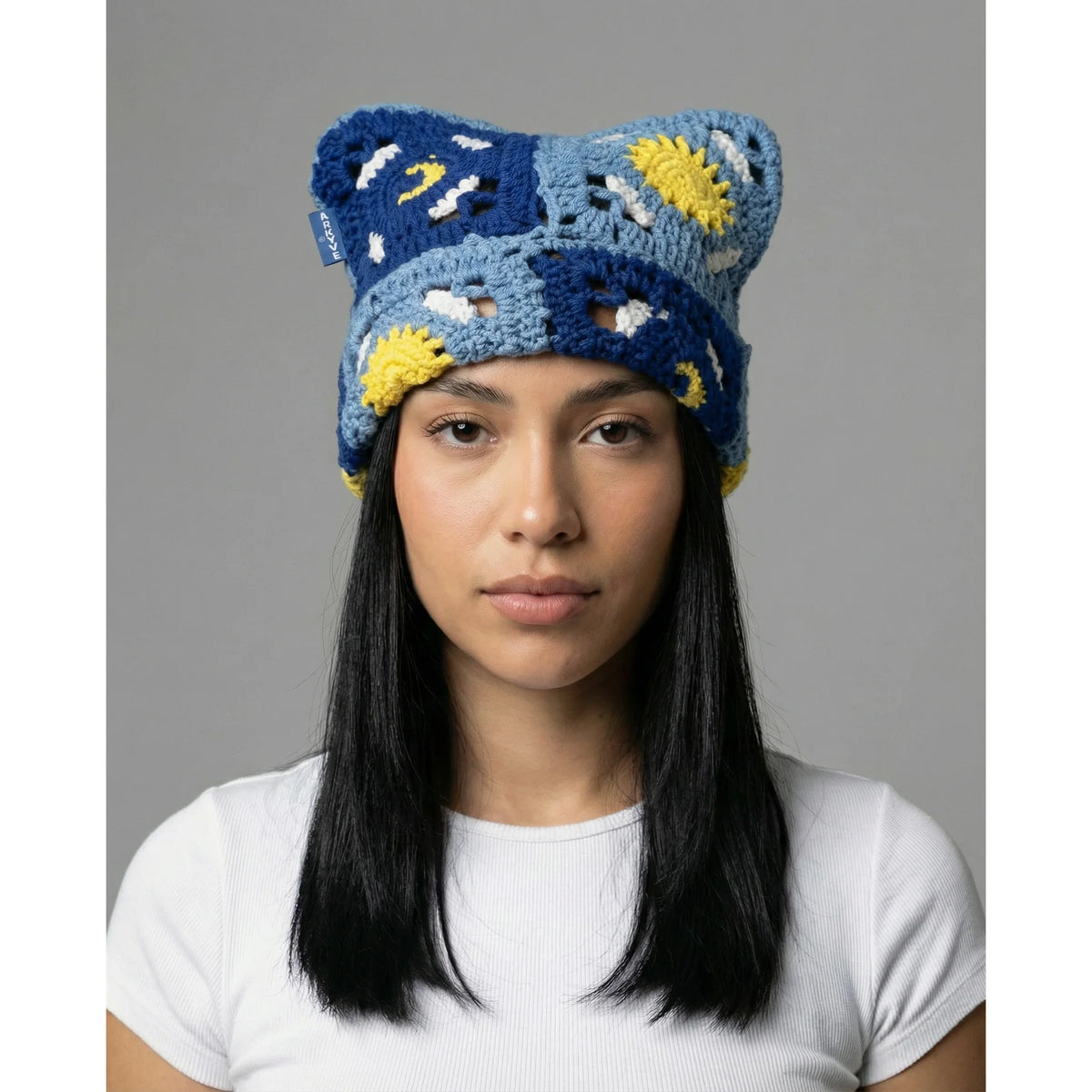 ARKYVE Starry Night Crochet Cat Hat