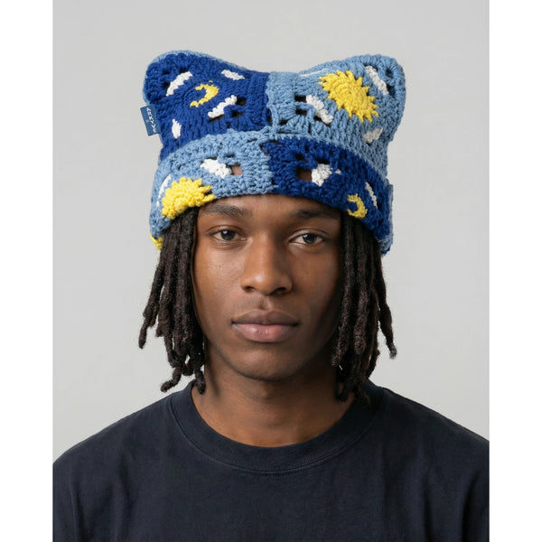 ARKYVE Starry Night Crochet Cat Hat I Momentum - Momentum Clothing