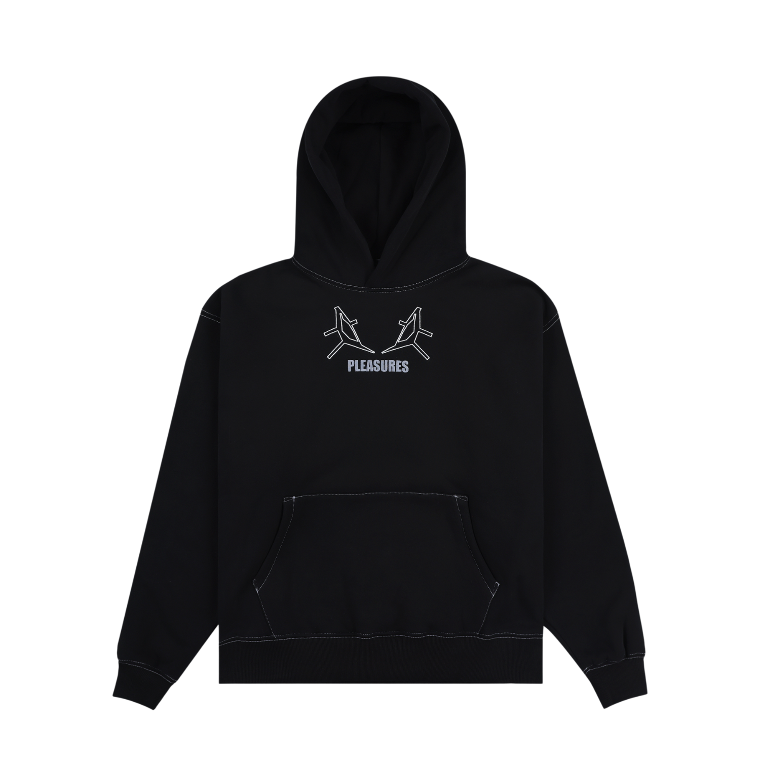 ARTIFICIAL HUMAN HOODIE Black I PLEASURES X EVANGELION Black L