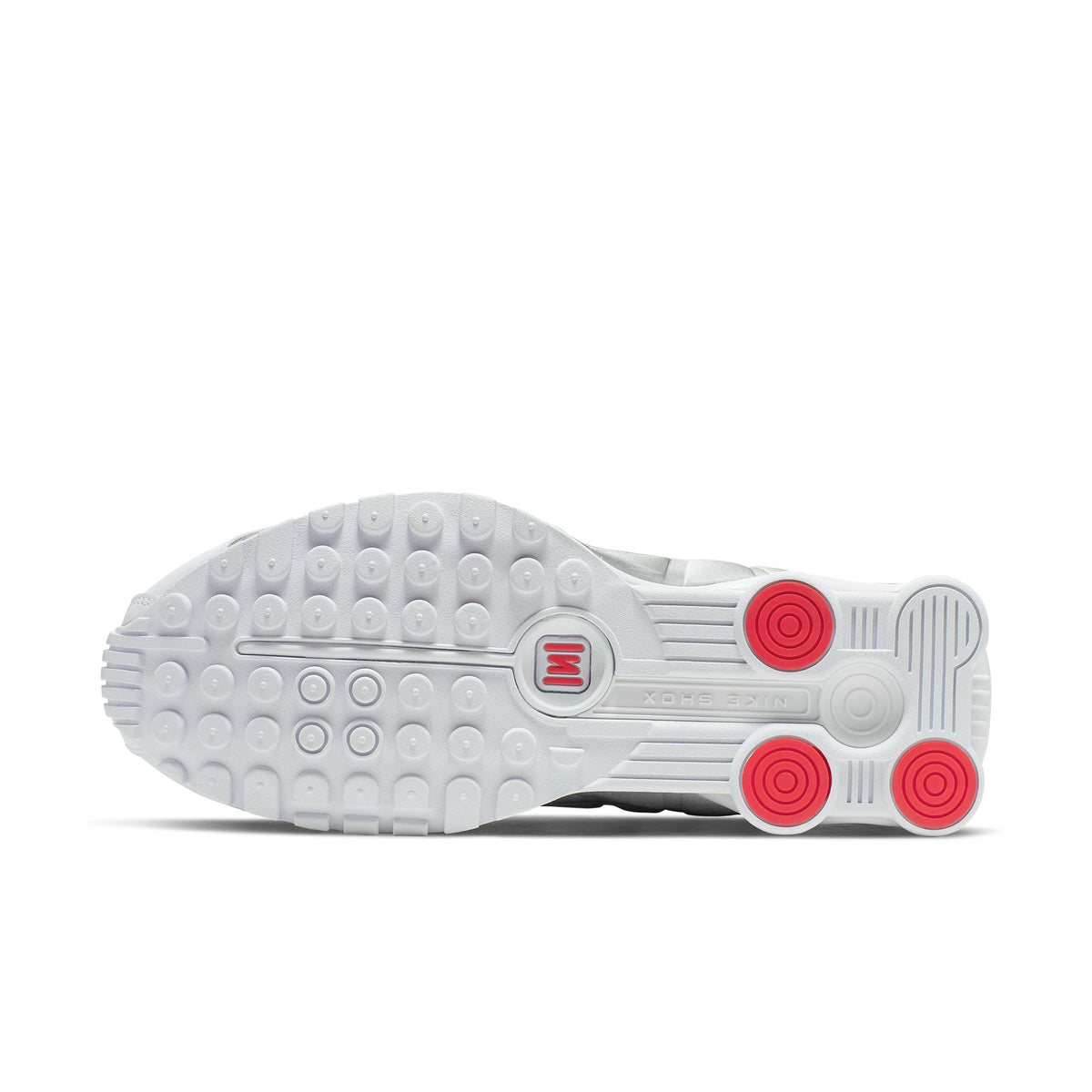 Nike shox r4 white metallic silver & red online