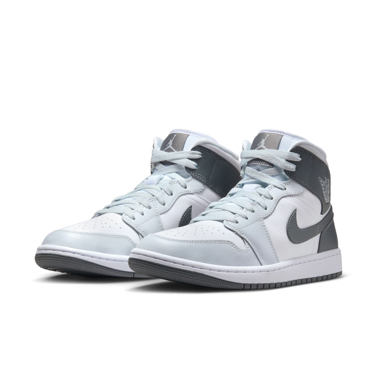 W Air Jordan 1 Mid White/Smoke Grey/Pure Platinum BQ6472-113