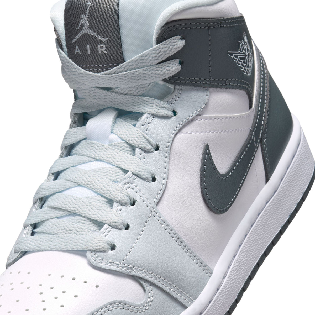 W Air Jordan 1 Mid White/Smoke Grey/Pure Platinum BQ6472-113