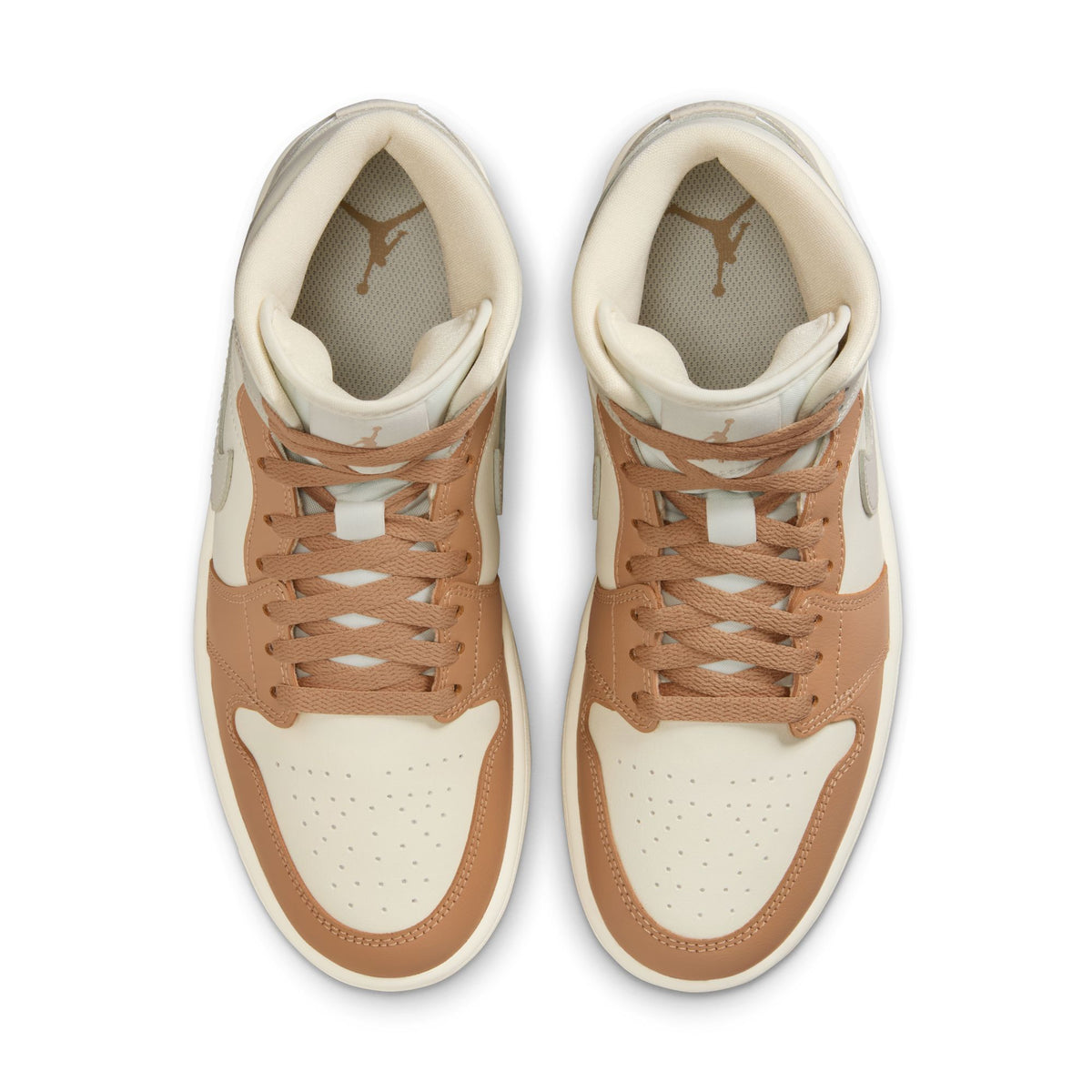 W Air Jordan 1 Mid - Pale Ivory/Lt Orewood Brown/Hemp BQ6472-118