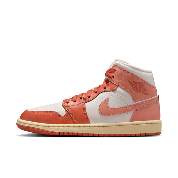 W Air Jordan 1 Mid - Sail/Lt Madder Root/Muslin BQ6472-180 I