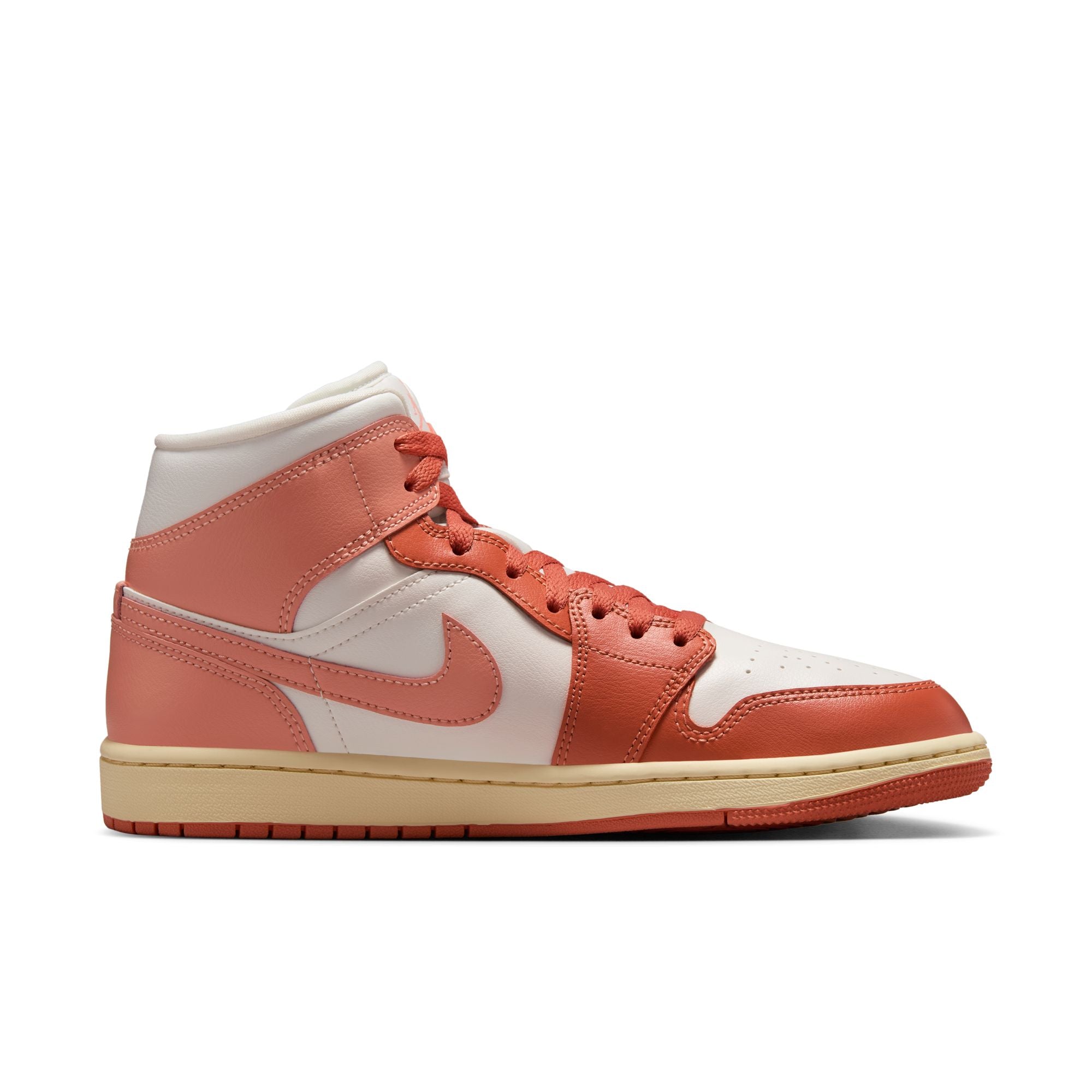 W Air Jordan 1 Mid - Sail/Lt Madder Root/Muslin BQ6472-180 I